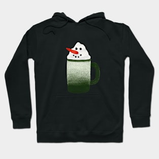 Hot Chocolate Snowmen - green gradient mug Hoodie